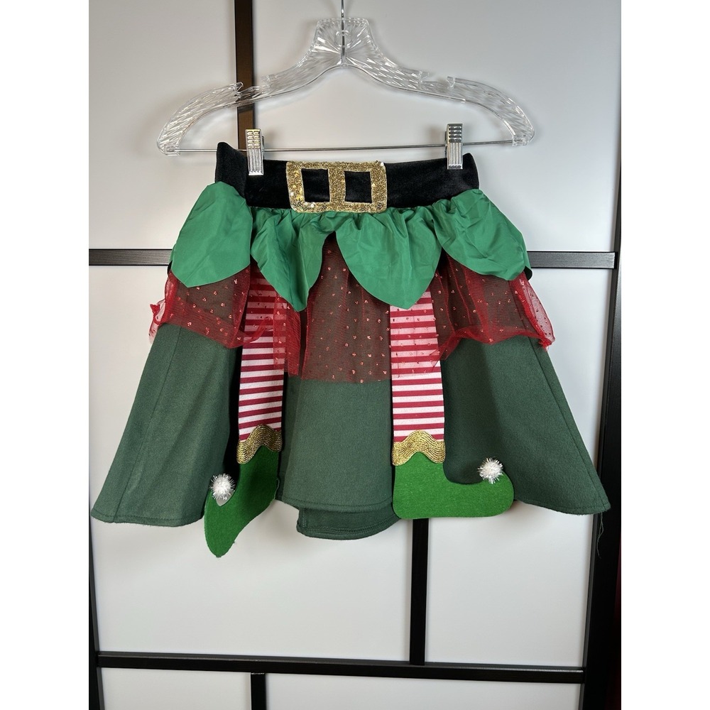Elf Christmas‎ Holiday Skirt Green Size XS